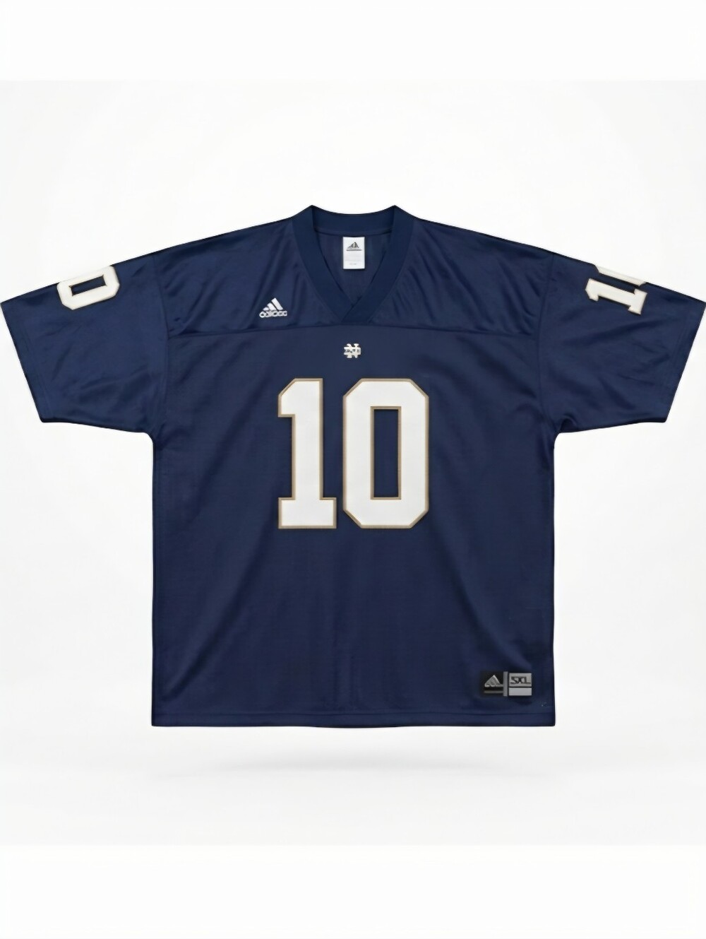 Vintage Adidas Notre Dame Football Jersey - Size 3XL - #10 Brady Quinn  - Navy